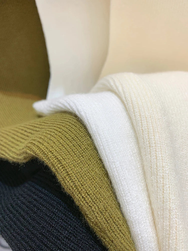 Suéter corto sin mangas de punto para mujer, jersey liso para primavera y otoño.